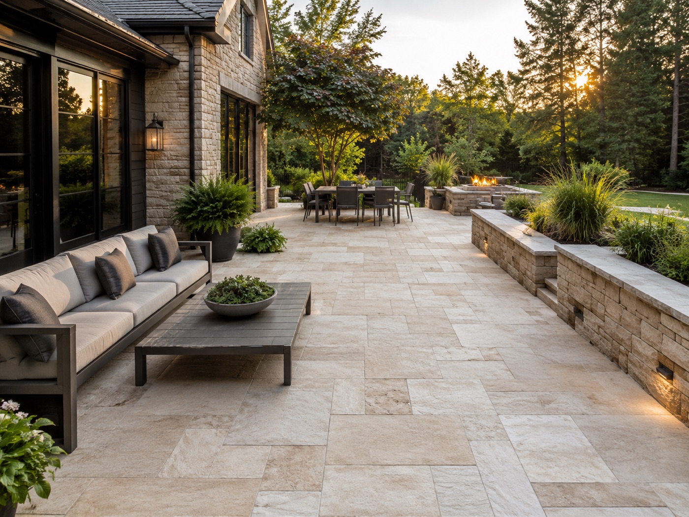 Terrasse en pierre naturelle