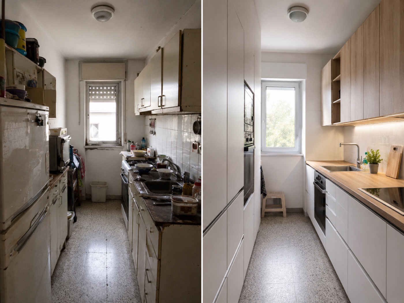 Petite cuisine fermée optimisée