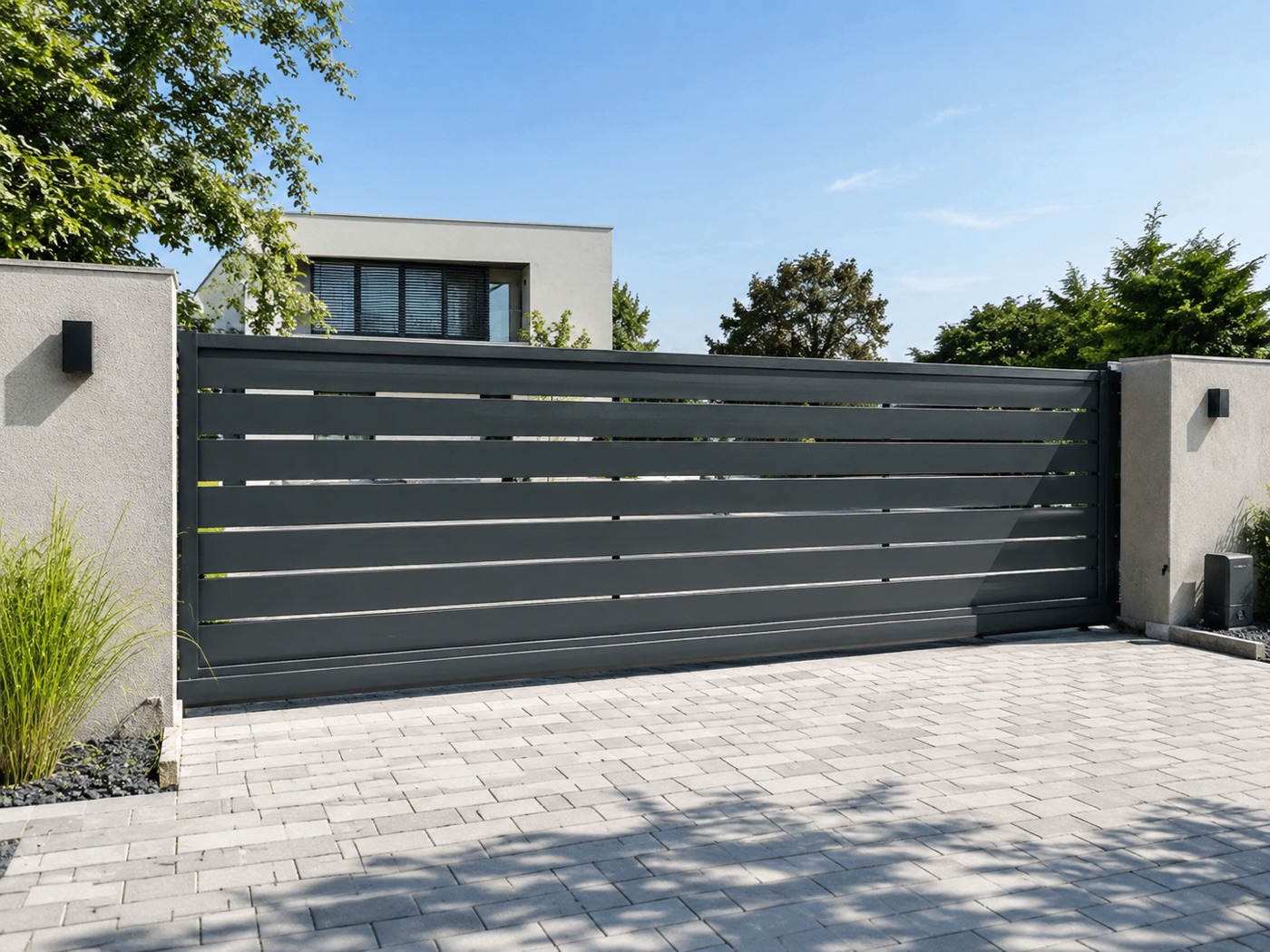 Portail aluminium motorisé