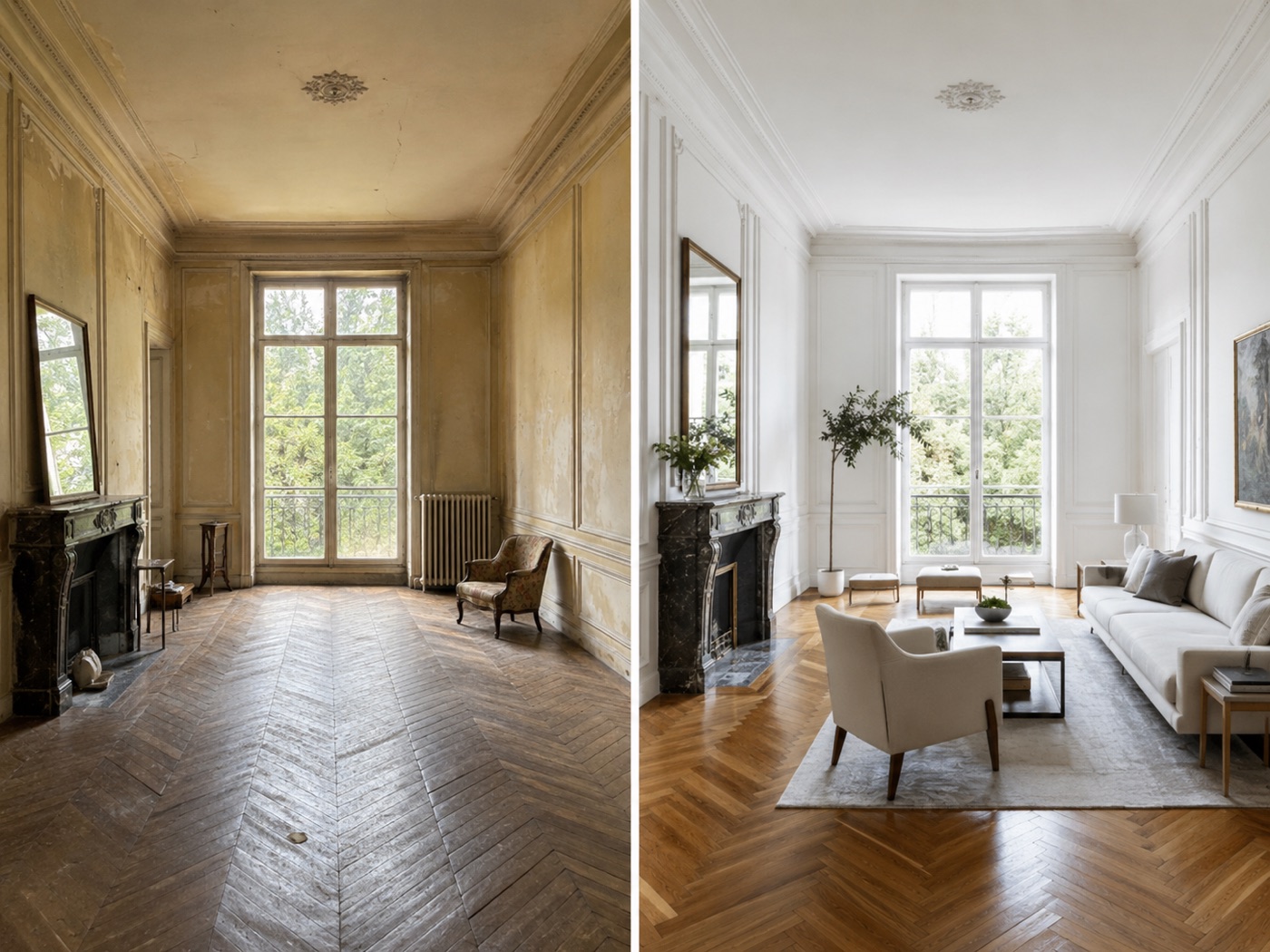 Maison de maître rénovée à Versailles