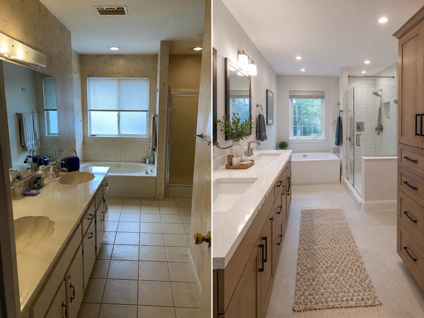Salle de bain familiale fonctionnelle